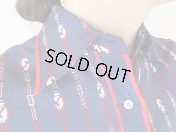 画像6: 【褪せない定番配色*】馬柄トリコロールシャツ (6)