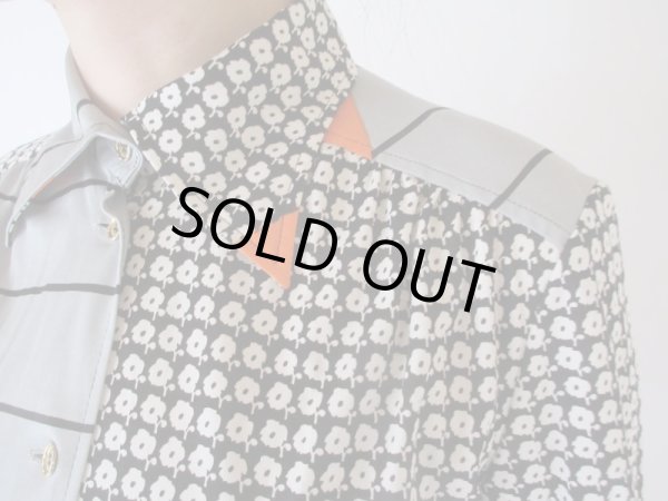 画像6: 【切り替えのデザインがオシャレ*】レトロフラワーシャツ (6)