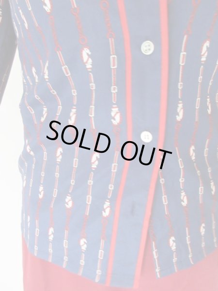 画像7: 【褪せない定番配色*】馬柄トリコロールシャツ (7)