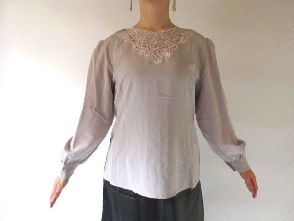 画像4: 【女っぷりあがる*】エレガントレースブラウス (4)