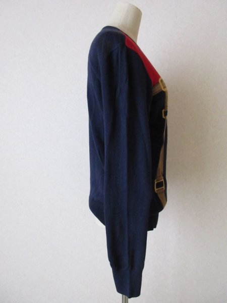 画像4: 【ラルフローレンのvintage*】レトロクラシカルなベルト柄ニット (4)