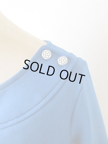 画像2: 【MARY QUANTのvintage*】ショルダーお花ボタンのチュニックワンピース (2)