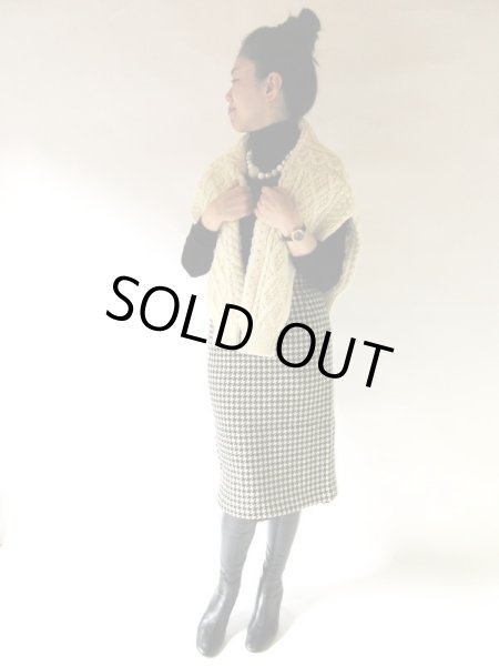 画像3: 【永遠の人気柄*】w66cm*美シルエットの千鳥柄スカート (3)