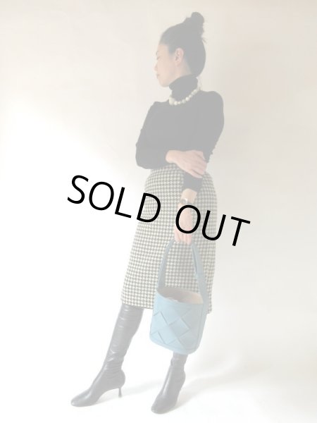 画像2: 【永遠の人気柄*】w66cm*美シルエットの千鳥柄スカート (2)