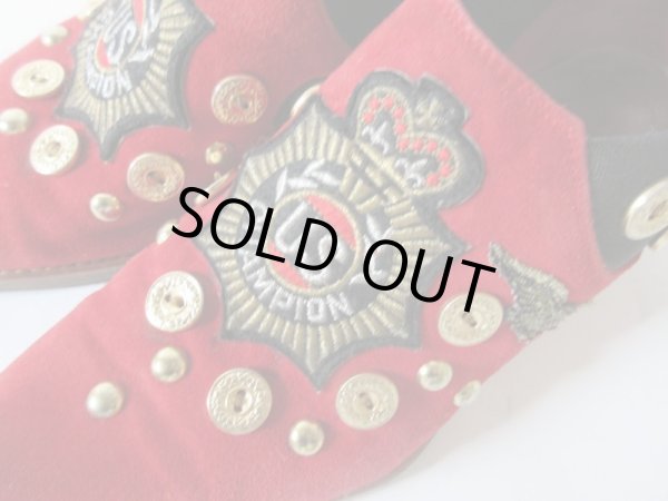 画像4: 【赤の生命力*】ITALY*バックスキンの80'sシューズ (4)