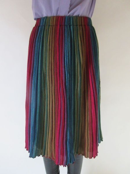 画像3: 【視線を奪う*】w60〜106cm*レインボーカラースカート (3)