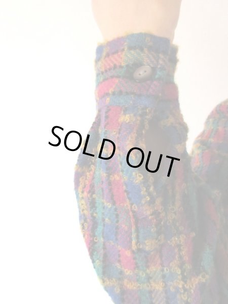 画像8: 【近くで見てほしい*】ループヤーンのチェックシャツ (8)