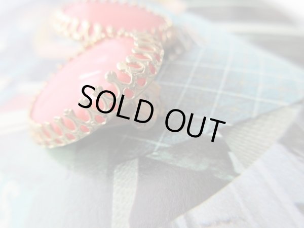 画像4: 【台座が可愛い*】60s*USAオーバルイヤリング (4)