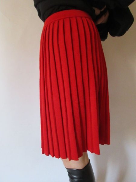 画像5: 【視線を奪う*】w60〜106cm*プリーツニットスカート (5)