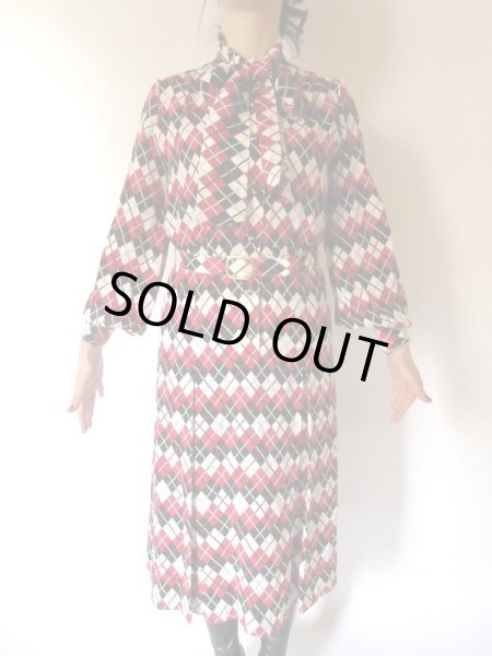 画像3: 【クラシカルで華やか*】お仕立て品*ボウタイワンピース (3)