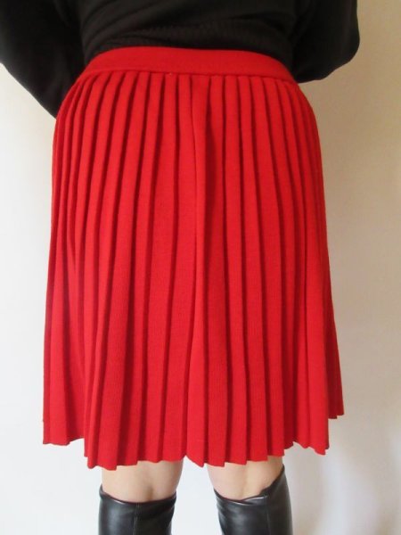 画像4: 【視線を奪う*】w60〜106cm*プリーツニットスカート (4)