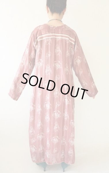 画像5: お仕立て品*異素材切り替えのマキシワンピース (5)