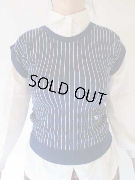 画像4: 【重ね着に強し*】ワンポイントマークニット (4)