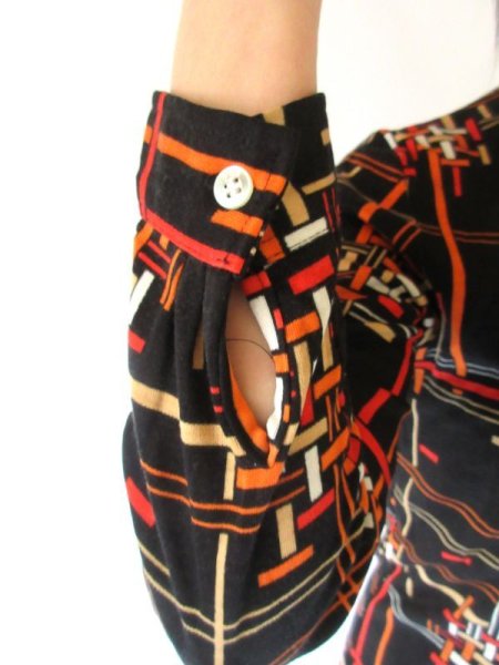 画像7: 【抜群インパクト*】レトロ幾何学柄シャツ (7)