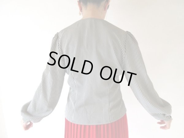 画像5: 【この１着で大人顔*】モノトーンストライプブラウス (5)