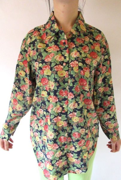 画像4: 【ゆったりsize*】クラシカルフラワーブラウス (4)