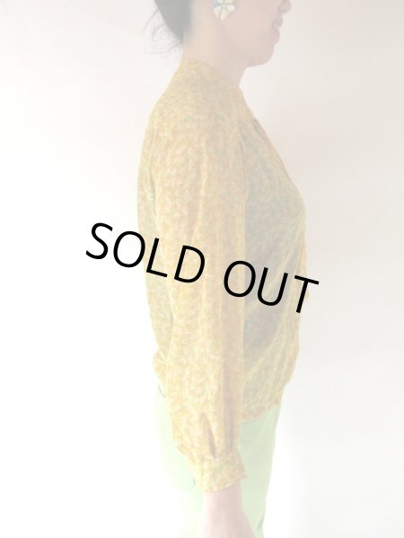 画像4: 【軽やかに大人レトロ*】シフォンのボウタイブラウス (4)