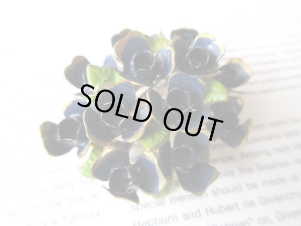 画像2: 【海外vintage*】エナメルフラワーブローチC (2)