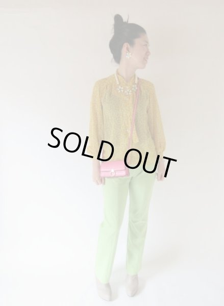 画像2: 【軽やかに大人レトロ*】シフォンのボウタイブラウス (2)