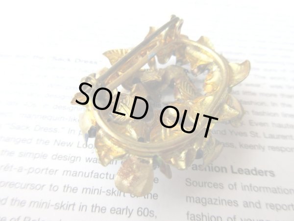 画像4: 【海外vintage*】エナメルフラワーブローチC (4)