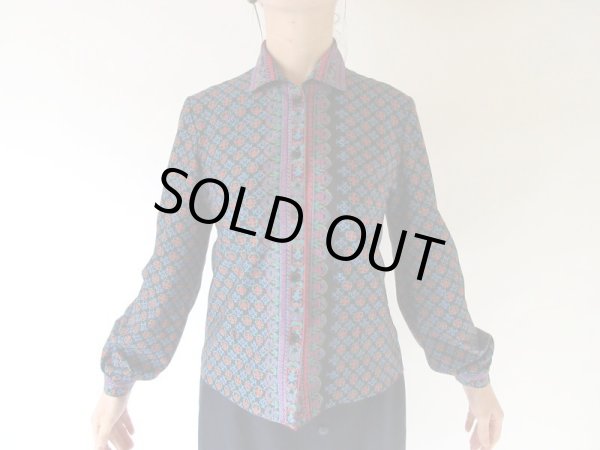 画像3: 【自慢の鮮やか配色*】レトロ配色の柄シャツ (3)