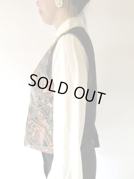 画像5: 【魅惑のゴブラン織り*】ゆったりsize*絵葉書柄ベスト (5)