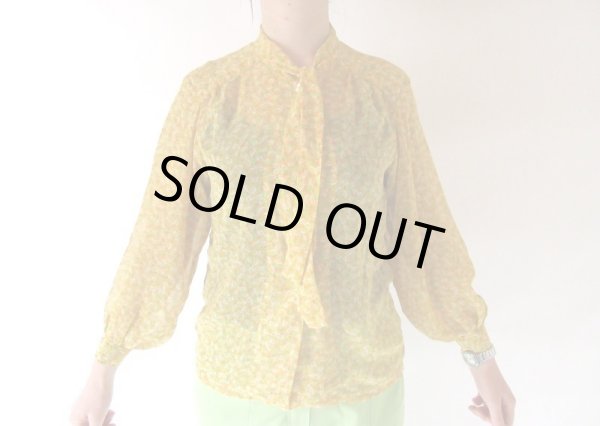 画像3: 【軽やかに大人レトロ*】シフォンのボウタイブラウス (3)