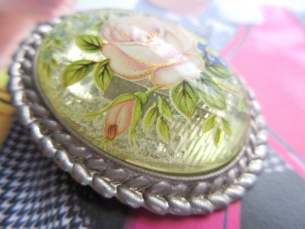 画像2: 【クラシカル指数100%*】未使用*クラシカルフラワーブローチF (2)