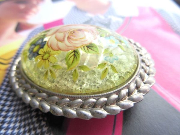 画像3: 【クラシカル指数100%*】未使用*クラシカルフラワーブローチF (3)