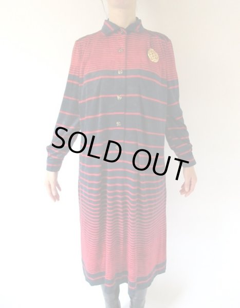 画像3: 【間違いない配色*】ゆったりsize*レトロボーダーワンピース  (3)