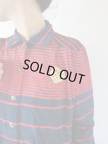 画像6: 【間違いない配色*】ゆったりsize*レトロボーダーワンピース  (6)