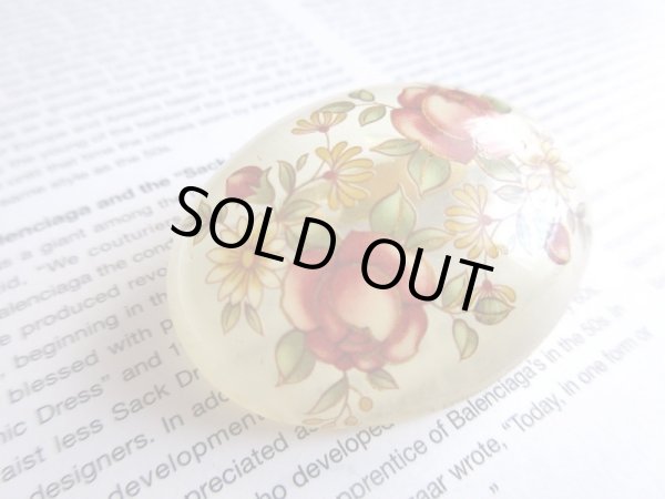 画像3: 【艶っぽさにグッときたら*】未使用*クラシカルフラワーブローチB (3)