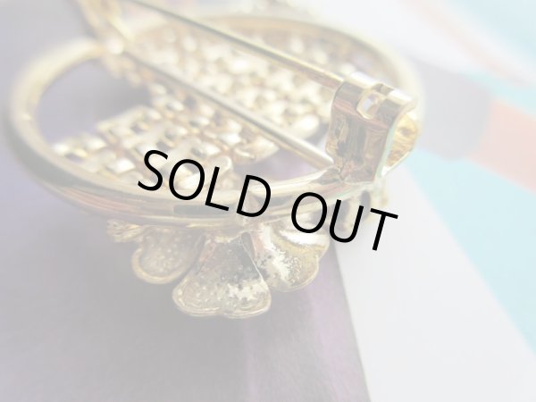 画像5: 【ちょうどいいリッチ感*】未使用*小花とゆれるデザインブローチ (5)