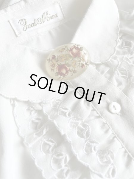 画像7: 【艶っぽさにグッときたら*】未使用*クラシカルフラワーブローチB (7)