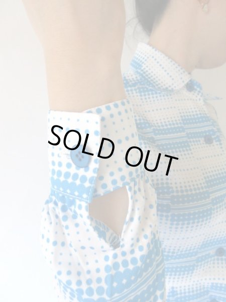 画像6: 【色褪せないバイカラー*】爽やか水玉ワンピース (6)