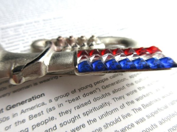 画像4: 【人気のトリコロール*】Dead stock*異素材MIXブローチ (4)