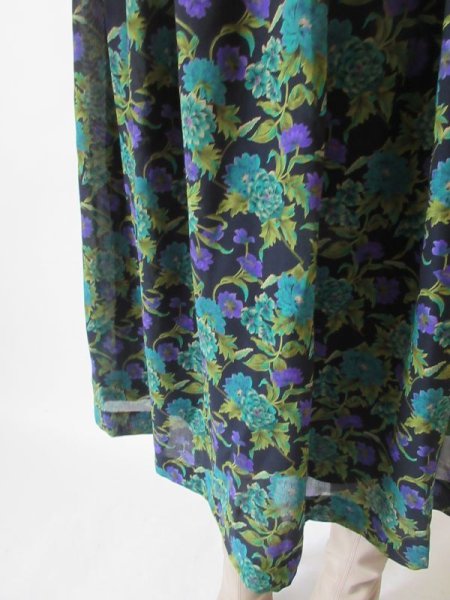 画像8: 【品のいいレトロ*】クラシカルフラワーワンピース (8)