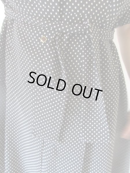 画像9: 【きりっとモノトーン*】ドットとチェーンベルト柄のワンピース (9)