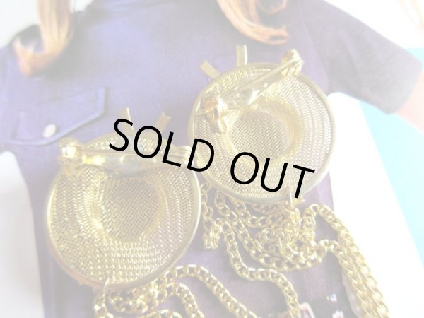 画像5: 【胸きゅんレトロ*】未使用*お帽子のチェーンブローチ (5)