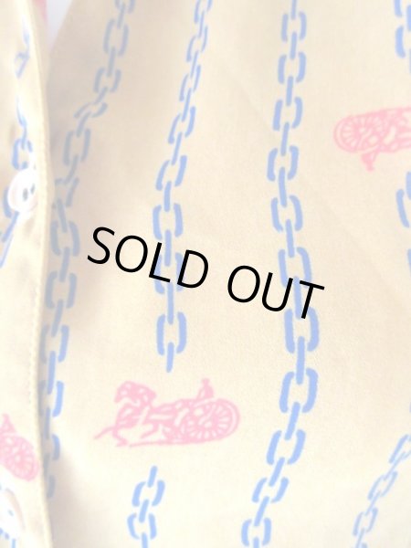 画像2: 【レトロ柄の代表格*】ゆったりめ*馬車柄シャツ (2)