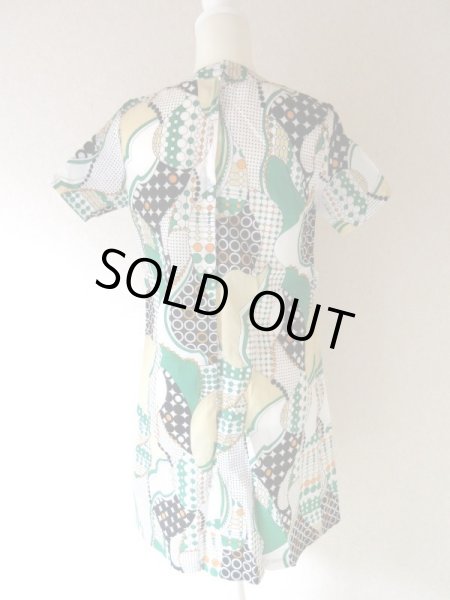 画像5: 【新鮮配色*】幾何学柄ワンピース (5)