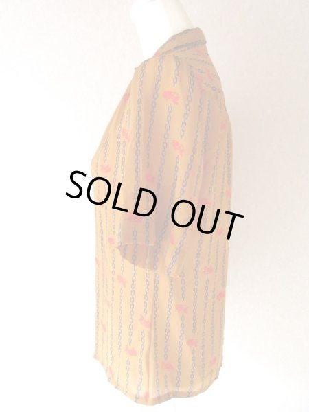 画像4: 【レトロ柄の代表格*】ゆったりめ*馬車柄シャツ (4)