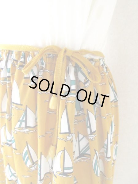 画像3: 【色褪せないマリンルック*】ヨット柄ワンピース (3)