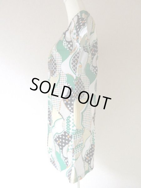 画像4: 【新鮮配色*】幾何学柄ワンピース (4)