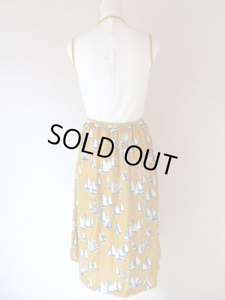 画像6: 【色褪せないマリンルック*】ヨット柄ワンピース (6)