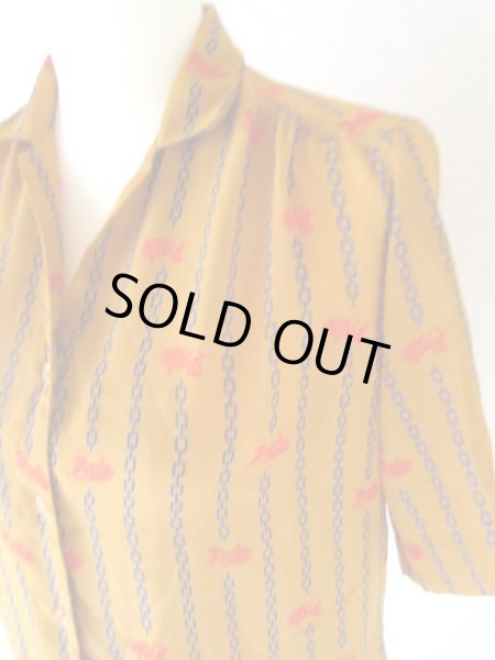 画像3: 【レトロ柄の代表格*】ゆったりめ*馬車柄シャツ (3)