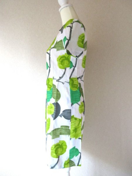 画像2: 【爽やか配色*】アートフラワーワンピース (2)