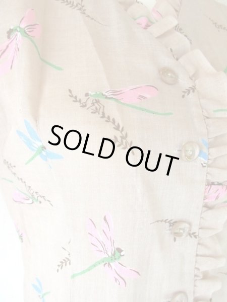 画像5: 【一目ぼれでした*】お仕立て品*トンボ柄の夏ブラウス (5)