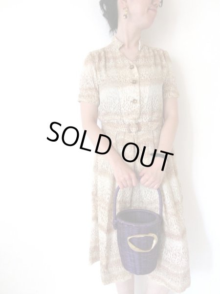 画像2: 【オトナっぽ見え*】ブラウングラデーションワンピース (2)