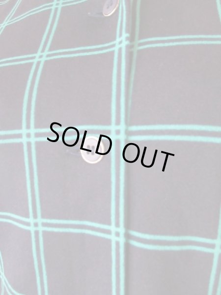 画像8: 【羽織ってジレ風にも*】ネイビー×グリーンラインワンピース (8)